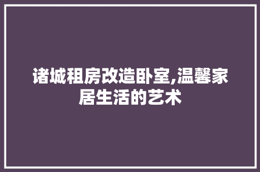 诸城租房改造卧室,温馨家居生活的艺术