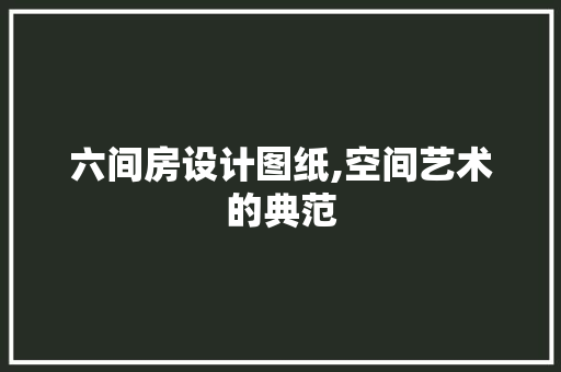 六间房设计图纸,空间艺术的典范