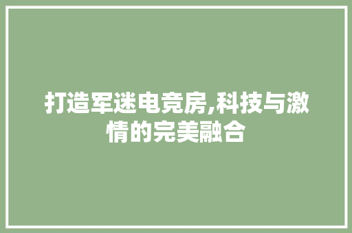 打造军迷电竞房,科技与激情的完美融合
