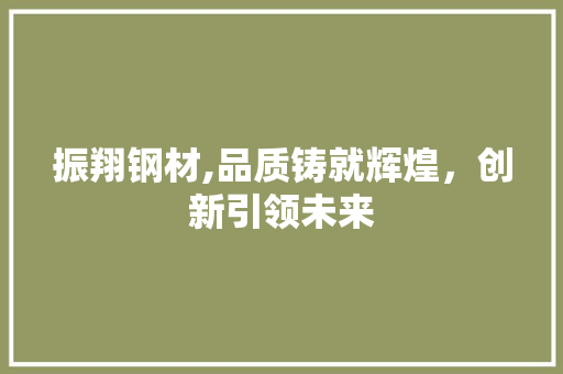 振翔钢材,品质铸就辉煌，创新引领未来