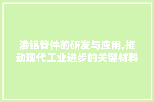 渗铝管件的研发与应用,推动现代工业进步的关键材料