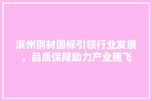 滨州钢材国标引领行业发展，品质保障助力产业腾飞