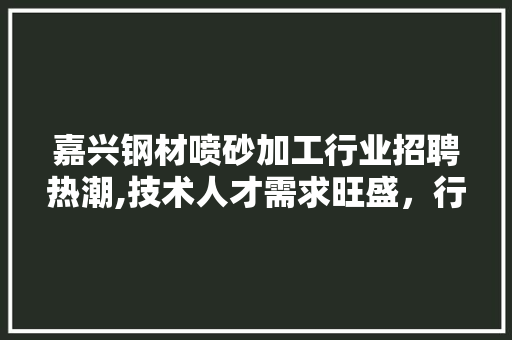 嘉兴钢材喷砂加工行业招聘热潮,技术人才需求旺盛，行业前景广阔