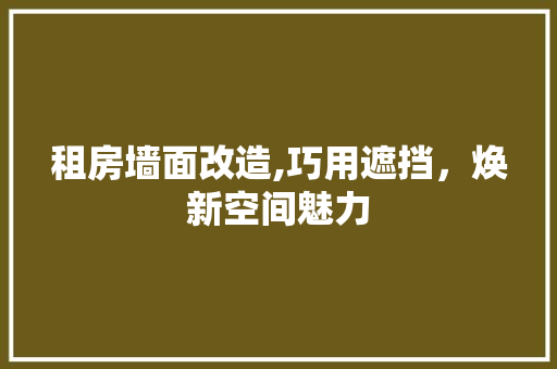 租房墙面改造,巧用遮挡，焕新空间魅力